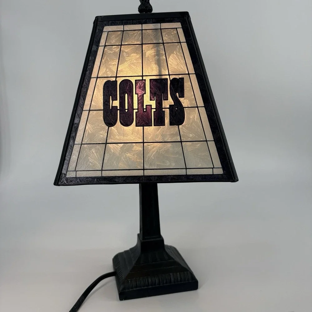 Indianapolis Colts Official NFL Tiffany Style Lamp 14.5